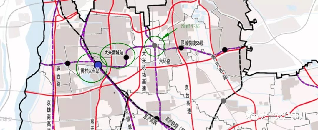 地铁大兴线线路图